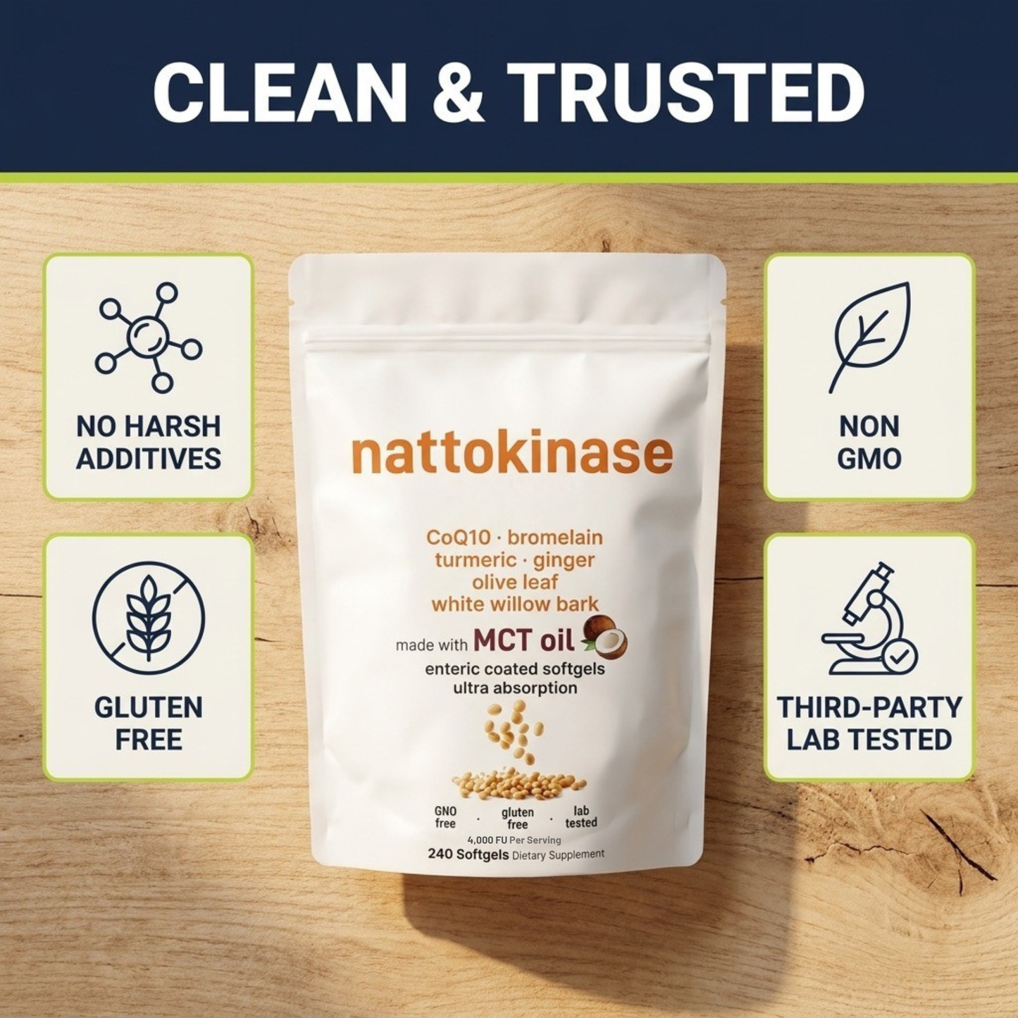 Nattokinase - 10,800 FU Daily Clinical Protocol